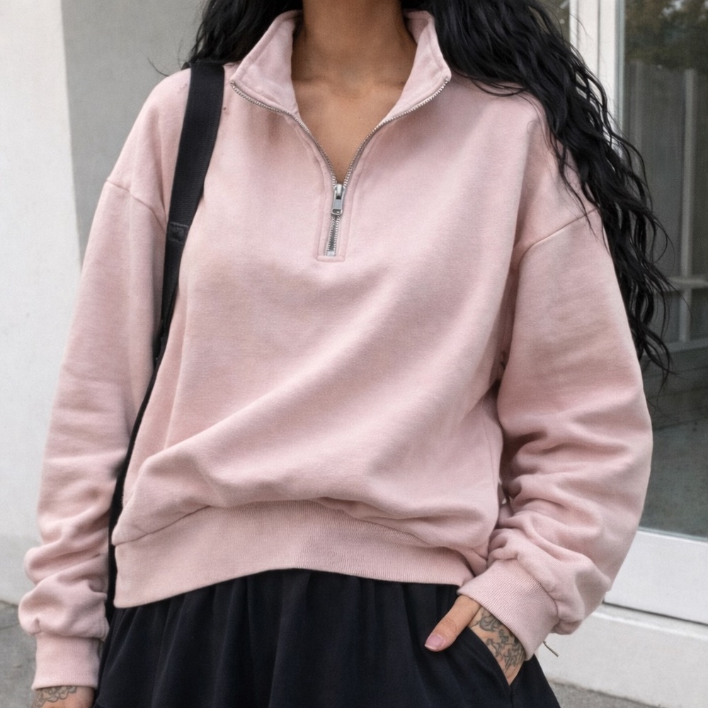 DSG Blush pink 1/4 zip quarter zip